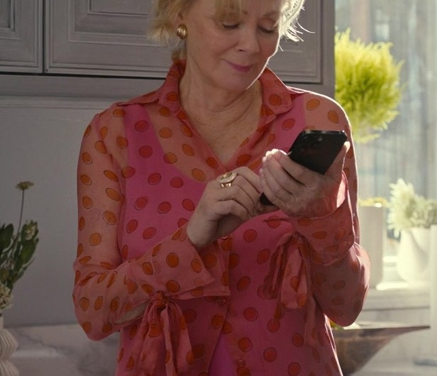 Polka Dot Silk Organza Blouse of Jean Smart as Deborah Vance