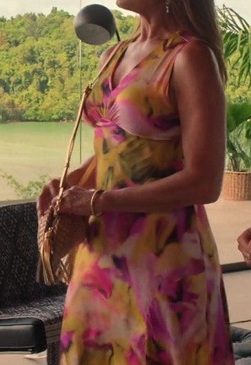 Floral Tie Dye Long Dress of Brooke Shields as Lana