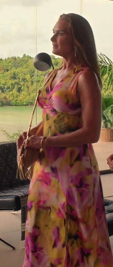 floral tie dye long dress - Brooke Shields (Lana) - Mother of the Bride (2024) Movie