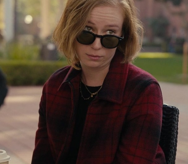 Red and Black Plaid Jacket of Hannah Einbinder as Ava Daniels