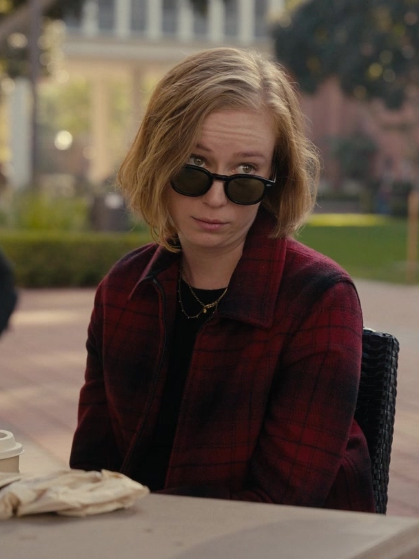 Red and Black Plaid Jacket of Hannah Einbinder as Ava Daniels
