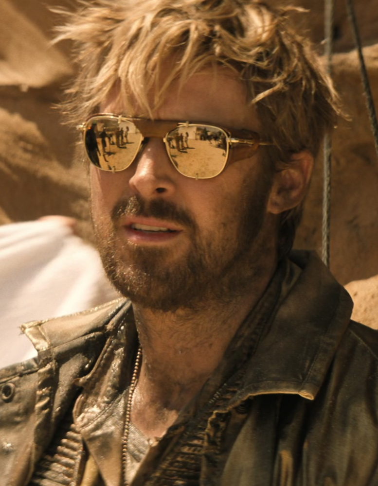 Classic Aviator Shades with Distinctive Brown Leather Sides of Ryan Gosling as Colt Seavers