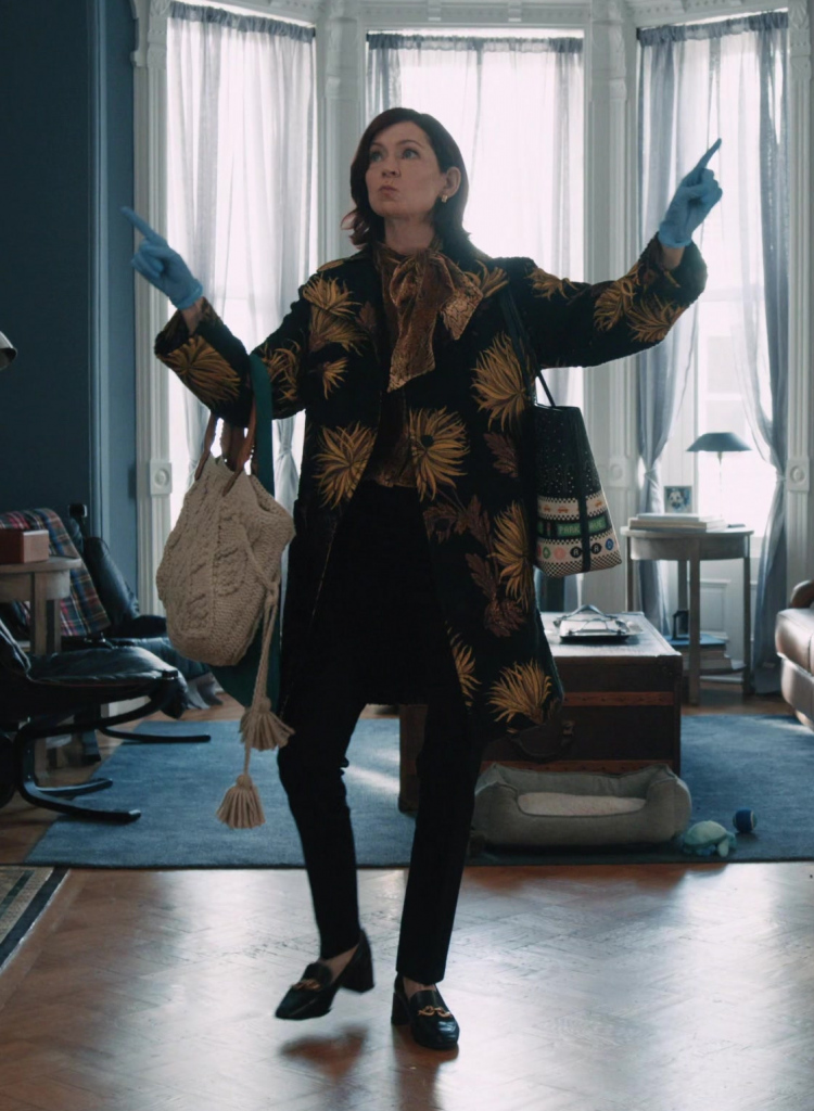 floral oversized evening coat - Carrie Preston (Elsbeth Tascioni) - Elsbeth TV Show