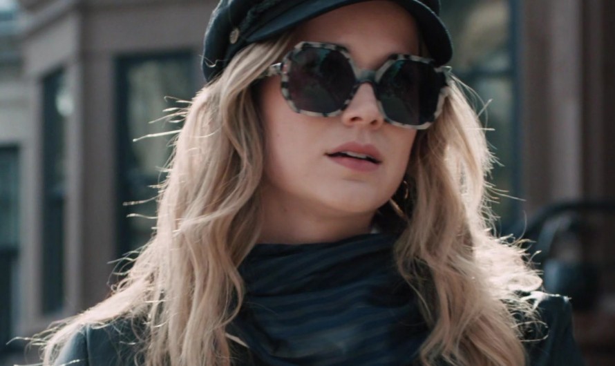 Grey Pale Tortoiseshell Oversized Hexagon Sunglasses of Elizabeth Lail as Quinn Powers