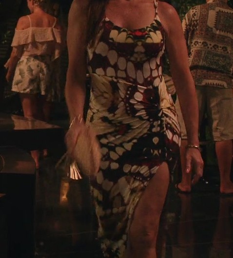 Tropical Elegance Dress with Bold Abstract Print of Brooke Shields as Lana