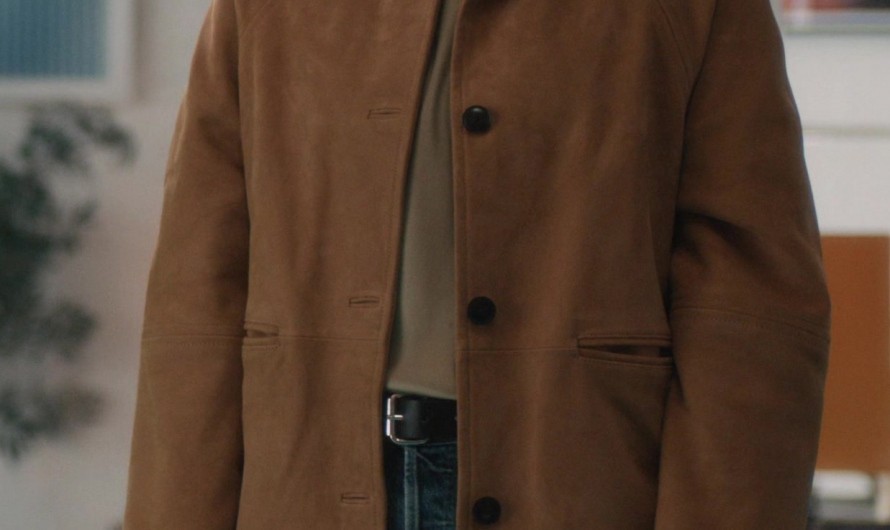 Suede Leather Jacket with Lapel Collar Worn by Elizabeth Lail as Quinn Powers