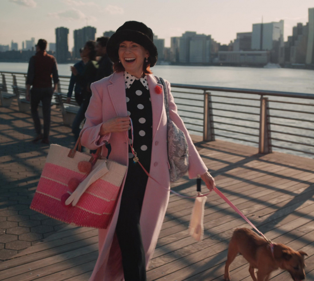 pink wool blend coat - Carrie Preston (Elsbeth Tascioni) - Elsbeth TV Show