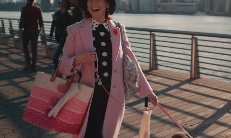 Pink Wool Blend Coat of Carrie Preston as Elsbeth Tascioni