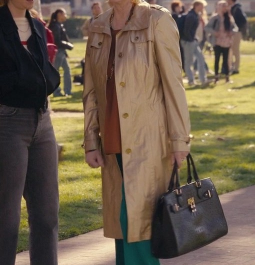 Gold Metallic Trench Coat of Jean Smart as Deborah Vance
