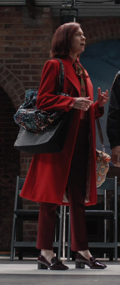 Burgundy Color Heeled Shoes of Carrie Preston as Elsbeth Tascioni