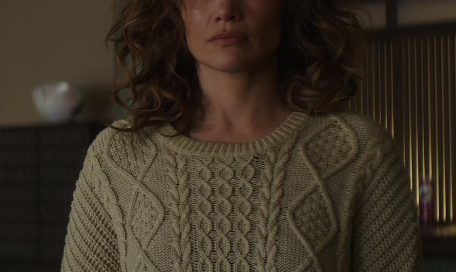 Cable Knit Crewneck Sweater of Jennifer Lopez as Atlas Shepherd
