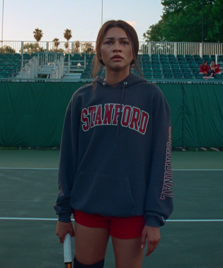 stanford blue hoodie - Zendaya (Tashi Duncan) - Challengers (2024) Movie