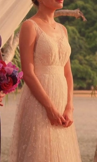 White Bridal Dress of Miranda Cosgrove as Emma