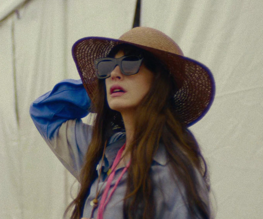 Wide Brim Straw Hat of Anne Hathaway as Solène
