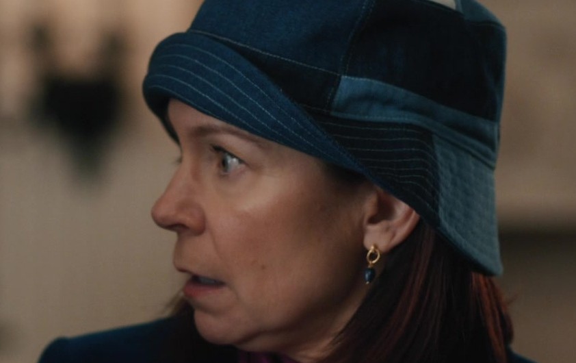 Stylish Two-Tone Denim Bucket Hat of Carrie Preston as Elsbeth Tascioni