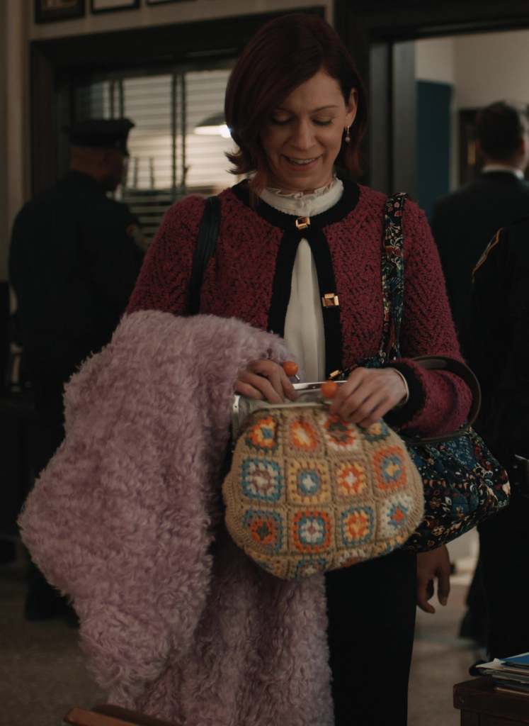 crochet clutch bag - Carrie Preston (Elsbeth Tascioni) - Elsbeth TV Show