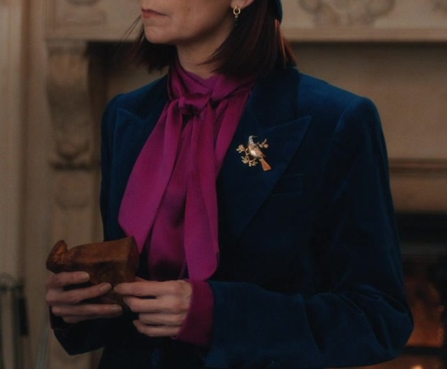 Blue Velvet Blazer of Carrie Preston as Elsbeth Tascioni