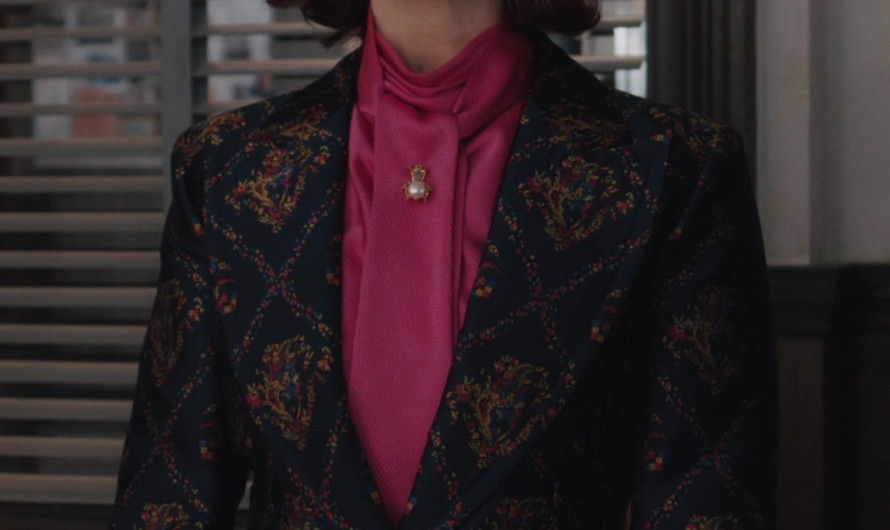 Floral Jacquard Blazer Jacket of Carrie Preston as Elsbeth Tascioni