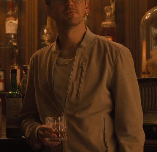 Suede Bomber Jacket of Dan Stevens as Frank