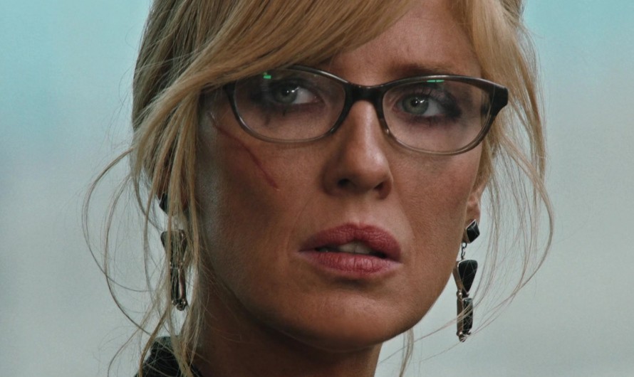 Black and Silver Teardrop Chandelier Earrings of Kelly Reilly as Bethany “Beth” Dutton