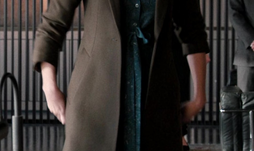 Olive Wool Coat of Kelly Reilly as Bethany “Beth” Dutton