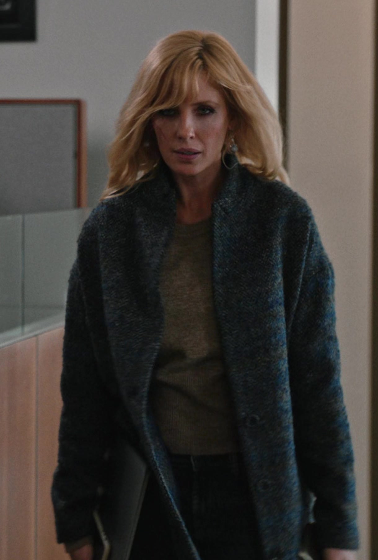 Blue Check Coat of Kelly Reilly as Bethany "Beth" Dutton