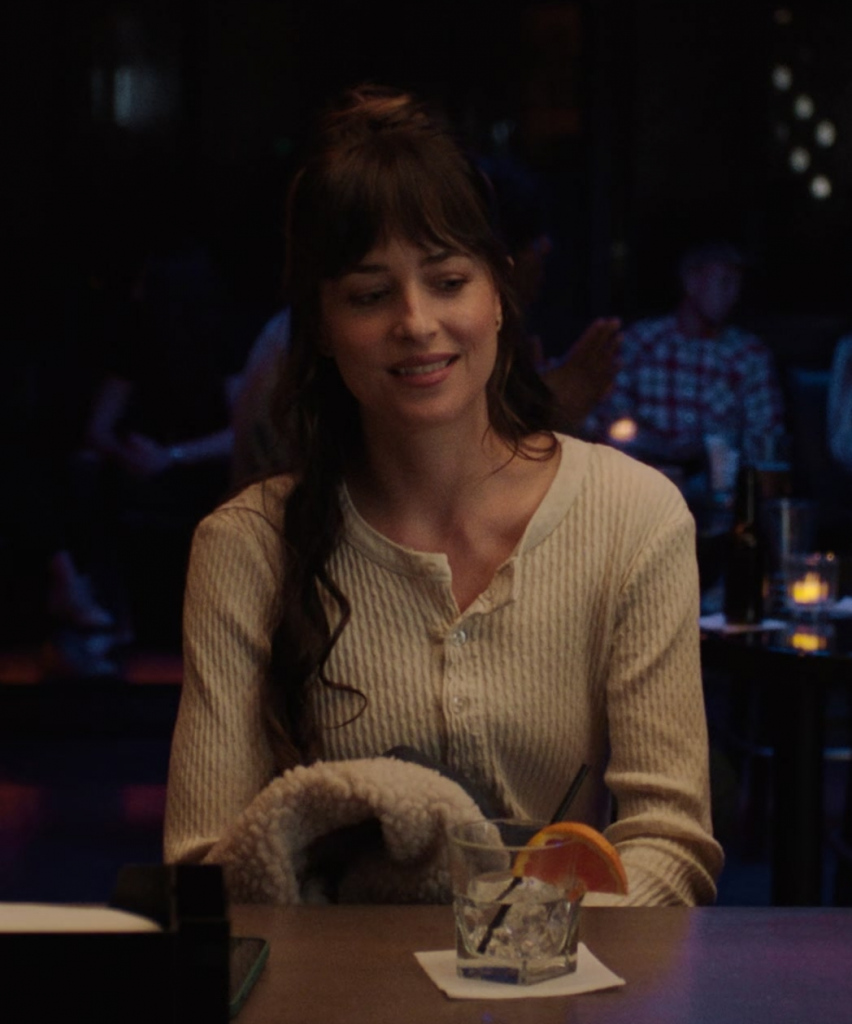 waffle knit henley top - Dakota Johnson (Lucy) - Am I OK (2022) Movie