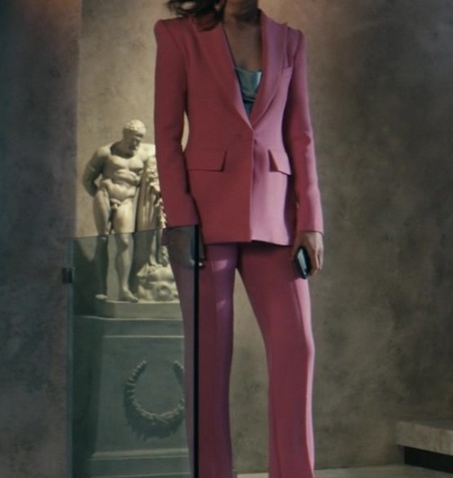 Pink Blazer and Pants Suit of Colby Minifie as Ashley Barrett