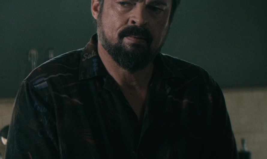 Vintage Style Dark Hawaiian Shirt of Karl Urban as Billy Butcher