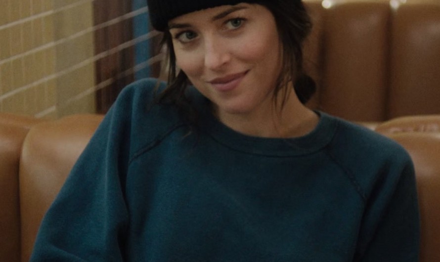Blue Crewneck Sweatshirt of Dakota Johnson as Lucy
