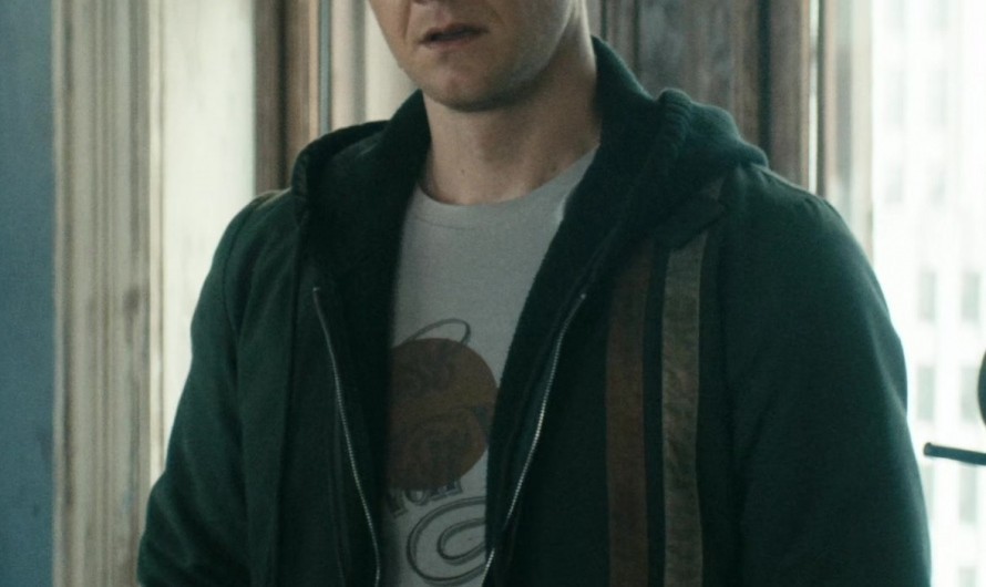 Zip-Up Hooded Jacket with Side Stripes of Jack Quaid as Hughie Campbell