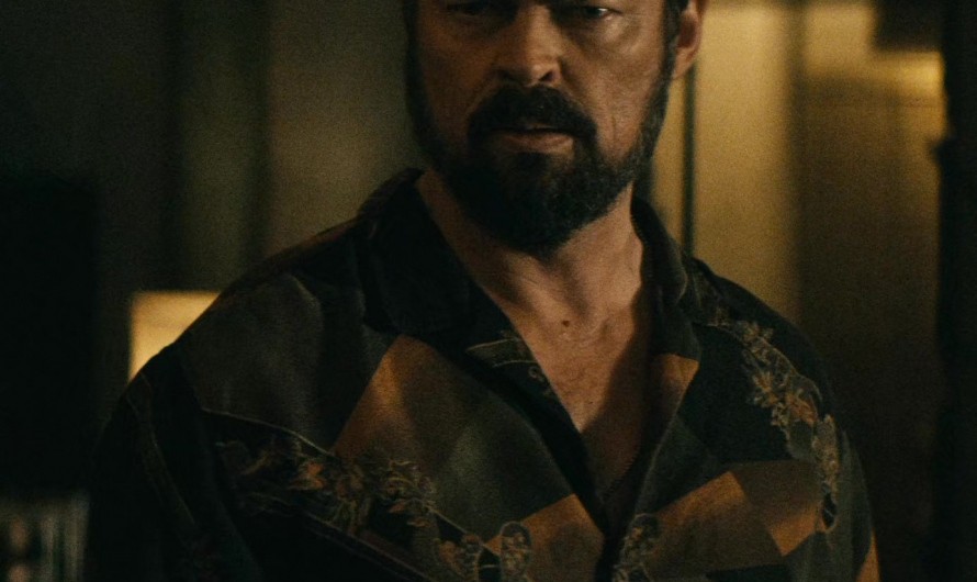 Floral Print Hawaiian Shirt in Dark Tones of Karl Urban as Billy Butcher