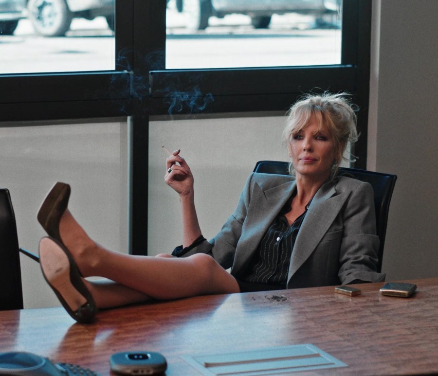 Brown Suede High Heel Pumps of Kelly Reilly as Bethany "Beth" Dutton