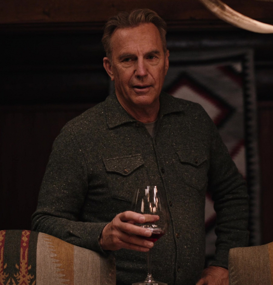 Flanel Wool Overshirt of Kevin Costner as John Dutton III