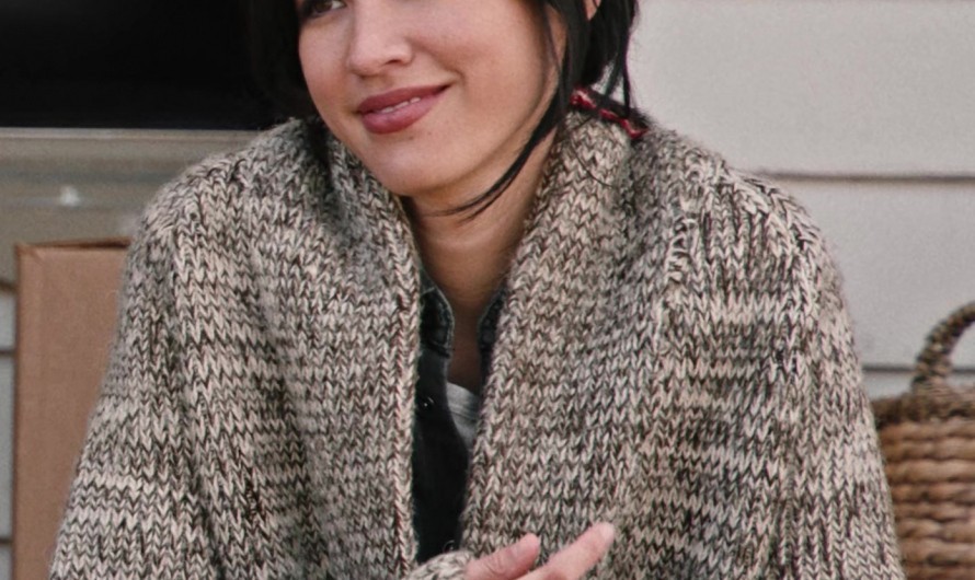 Cozy Chunky Knit Cardigan of Kelsey Asbille as Monica Long Dutton