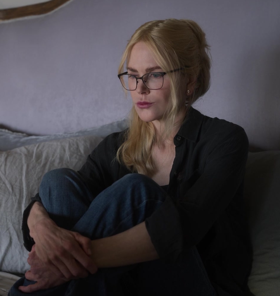 thin frame reading glasses - Nicole Kidman (Brooke Harwood) - A Family Affair (2024) Movie