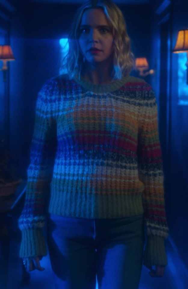 multicolor knit sweater - Bailee Madison (Imogen Adams) - Pretty Little Liars: Original Sin TV Show
