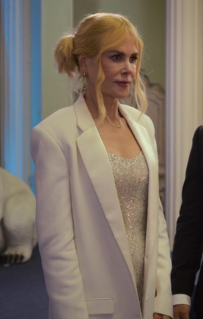 white blazer - Nicole Kidman (Brooke Harwood) - A Family Affair (2024) Movie