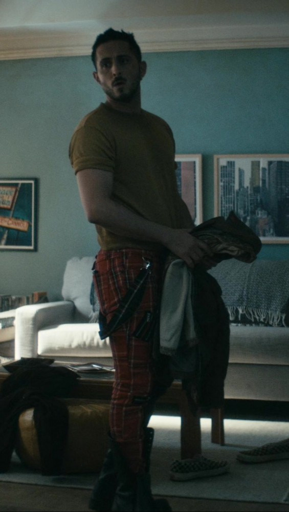 Red Plaid Pants of Tomer Capone as Serge / Frenchie