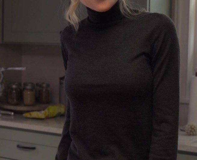 Classic Black Turtleneck Sweater of Nicole Kidman as Brooke Harwood