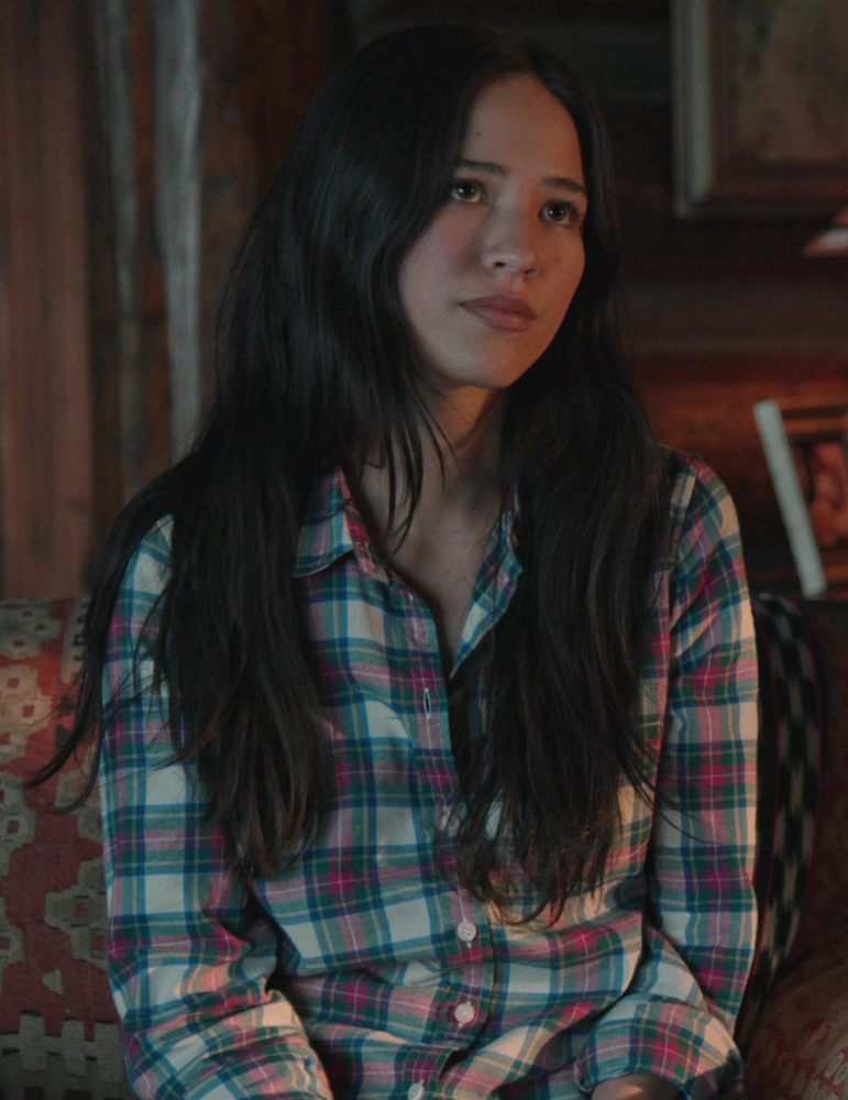 Checkered Flannel Shirt of Kelsey Asbille as Monica Long Dutton