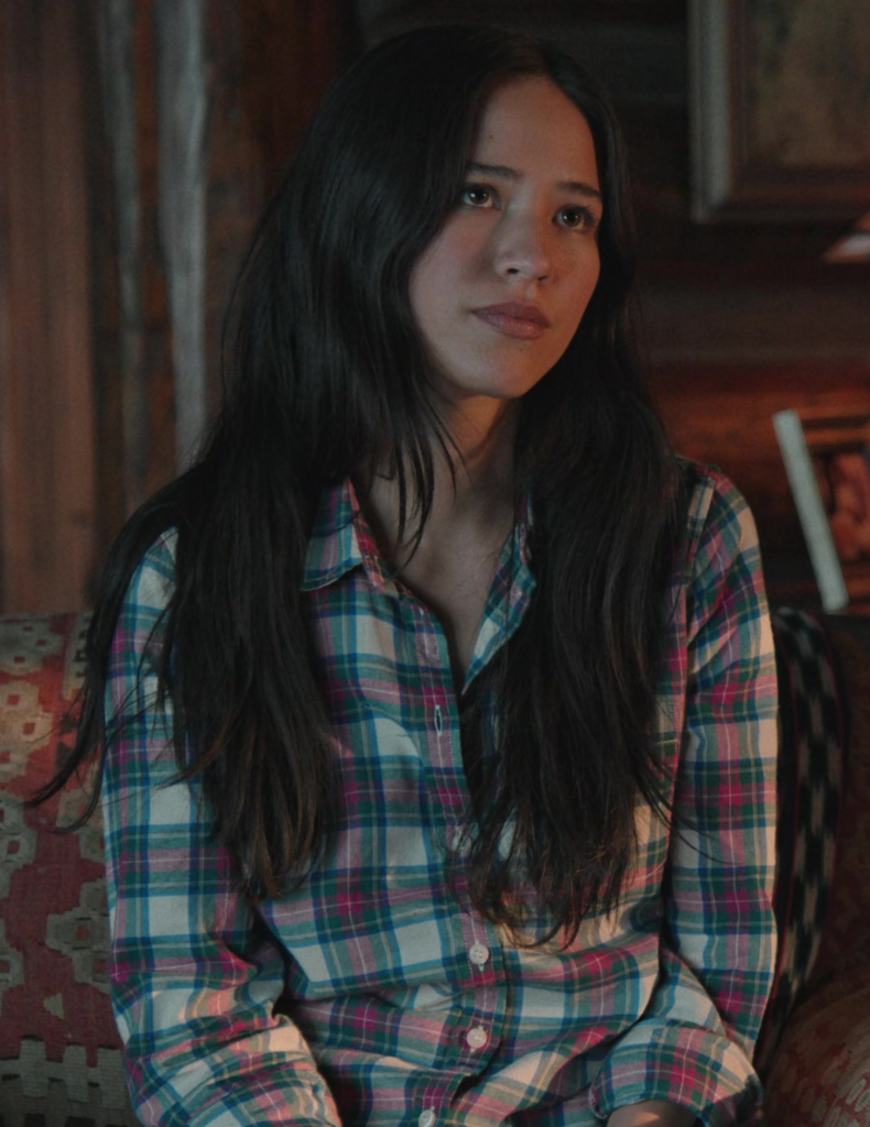 checkered flannel shirt - Kelsey Asbille (Monica Long Dutton) - Yellowstone TV Show