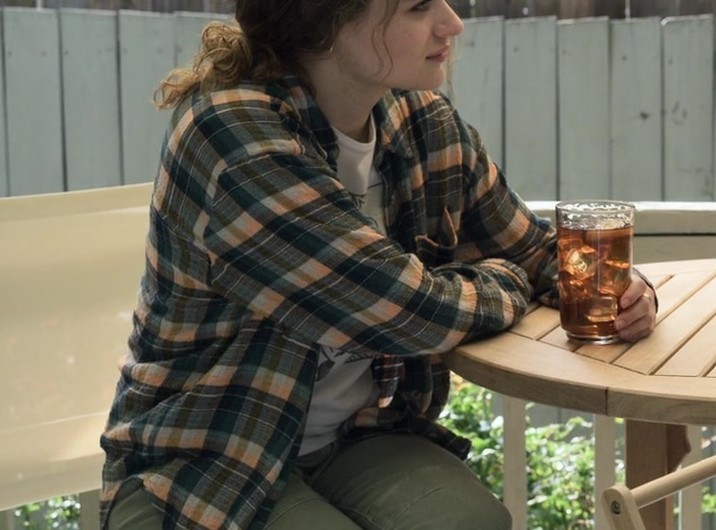 Olive Green Pants of Joey King as Zara Ford