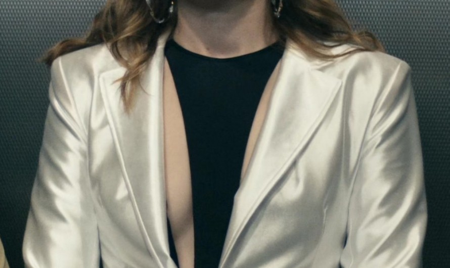 Metallic Silver Blazer of Colby Minifie as Ashley Barrett