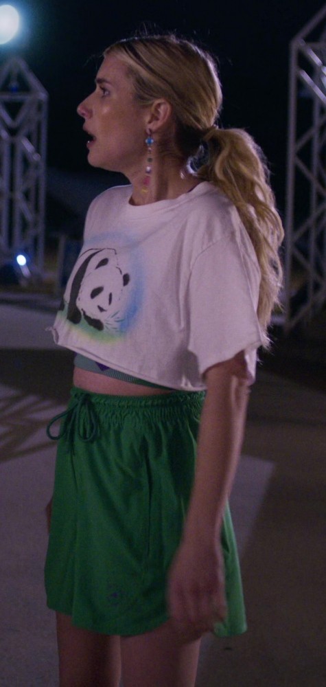 Panda Print Cropped Tee of Emma Roberts as Rex Simpson