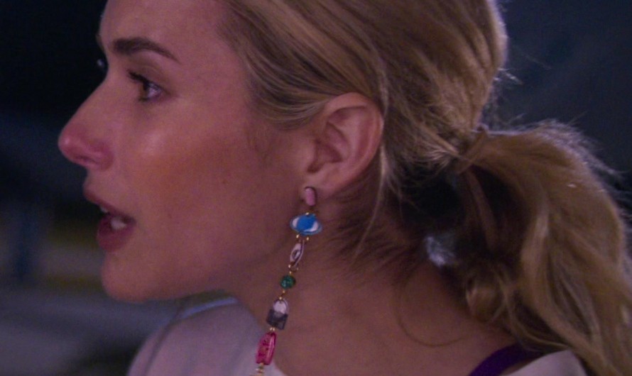 Multi-Charm Earrings Featuring Vibrant Beads of Emma Roberts as Rex Simpson