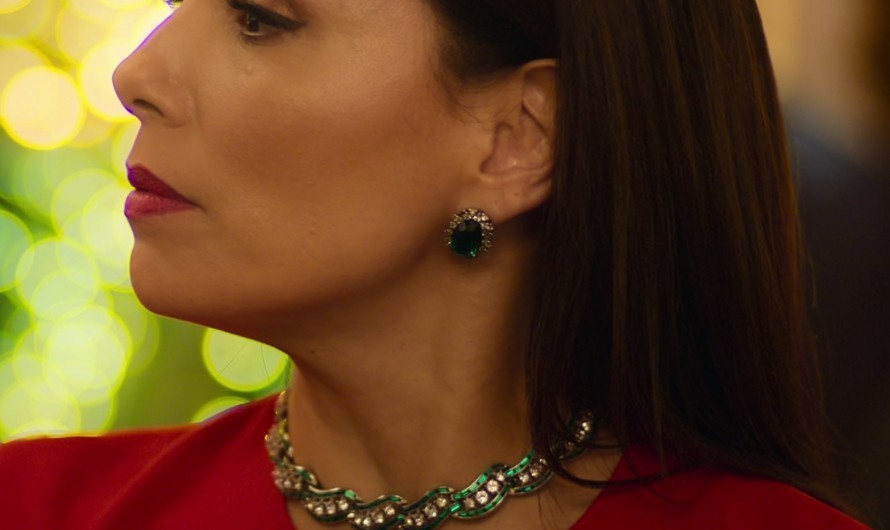 Emerald and Diamond Stud Earrings of Eva Longoria as Gala
