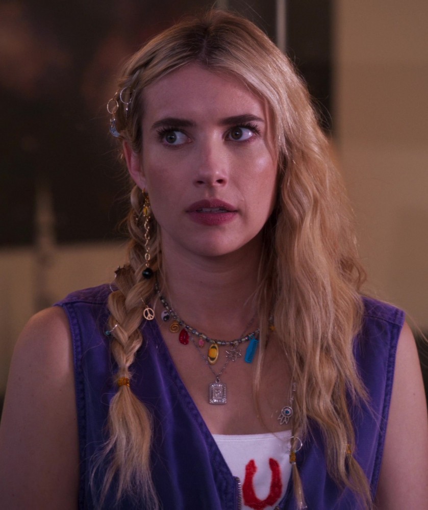 Boho Chic Necklace Featuring Whimsical Charms of Emma Roberts as Rex Simpson