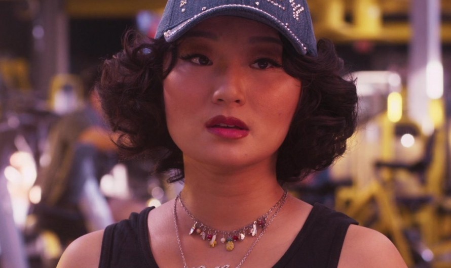 Denim Cap with Sparkling Honey Embellishment of Poppy Liu as Nadine Cai